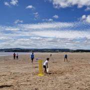 Cricket match in progress