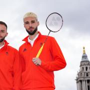 Team GB's Ben Lane and Sean Vendy during the Team GB Paris 2024 Badminton team announcement at The London Stock Exchange, London. Picture date: Thursday May 30, 2024.