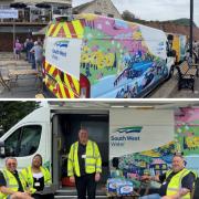 The new artwork on the side of a South West Water van.