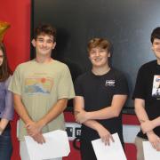 Students from Exmouth Community College sixth form A-Level Results.