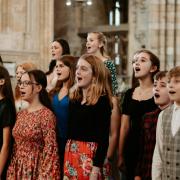 Centre Stage singers performing at ABF Concert Exeter Cathedral 23 - the group will perform again at ABF80 concert