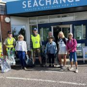 Volunteers from Budleigh Salterton Lions Club and Seachange