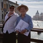 The exhibition is accompanied by a film of Alan Cotton's travels in Venice