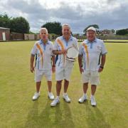 Graham Cottey, Roger Williams and David Tucker winners of the Croft Triples