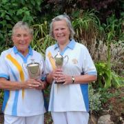 Ladies' Championship Winner Sue Harriott with runner-up Lin Halpin