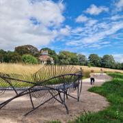 A new bench on the pathway around Al La Ronde.