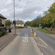 A376 Exmouth Road by the Saddlers Arms.