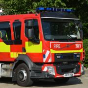 Fire crews are currently battling a tire fire blaze on Geldeston Road in Ellingham, Suffolk