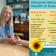 From left: Liz Flynn, Budleigh holistic therapist and the event's programme