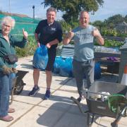 Peter Ferlie with allotment members