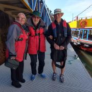 From left: Michelle, from Raleigh Manor with Tony and Jon