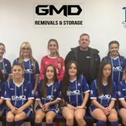 Exmouth Town under-14 girls' football team.