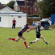 Alex Peterson scoring his try