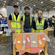 Bicton College students in the Sheep Section.