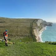 Harriers were able to take in the great views of the Dorset and Devon coastline