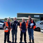 The team at SUEZ recycling who recovered David's keys.