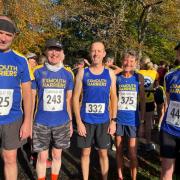 Graham, Jimmy, Jules, Jenny and Amy at the start of the Drogo 10