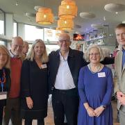 Bob Chilcott (middle) with Budleigh Music Festival trustees