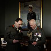 King Charles III at Commando Training Centre Royal Marines at Lympstone.