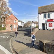 The start of Withycombe Road in Exmouth.