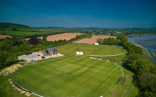 Aerial view of Budleigh Saltertpn Cricket Club