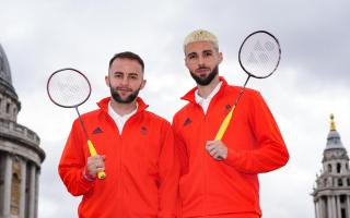 Team GB's Ben Lane and Sean Vendy during the Team GB Paris 2024 Badminton team announcement at The London Stock Exchange, London. Picture date: Thursday May 30, 2024.