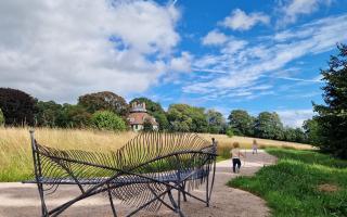 A new bench on the pathway around Al La Ronde.