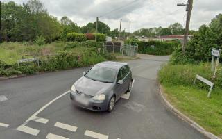 The junction of Strawberry Lane in Mill Street, Ottery.