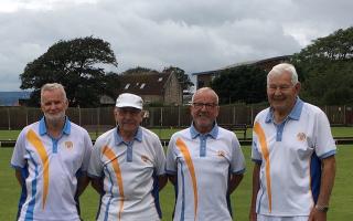 Steve Moodie, Bob Walker, Roger Davis & Ken Roberts, who took part in the Men’s Pairs Competition final