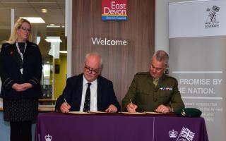 Armed Forces Covenant was signed by Councillor Paul Arnott and Major Mark Latham RM