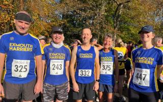 Graham, Jimmy, Jules, Jenny and Amy at the start of the Drogo 10